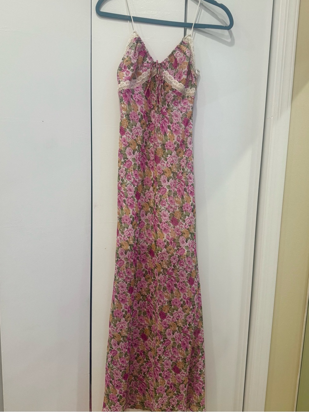 Princess Polly floral Maxi Slip spaghetti strap Dress Lace Trim Sz XS NWOT - Picture 14 of 14